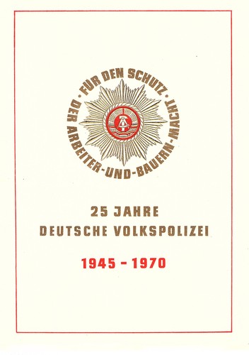 Ddr gedenkblatt 25 - 25, jahre
