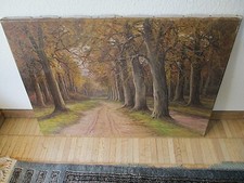 Ölgemälde Waldweg ca 1940 I Bronk  Ausführung top tolle Tiefe 75x50 cm
