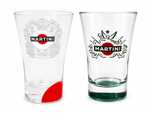 Martini gläser mit rotem - 2x,