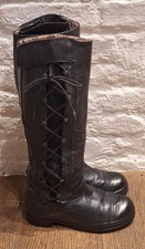 FABELHAFTE ARIAT GLACIER SCHWARZE WASSERDICHTE LANGE REITSTIEFEL UK 6,5 SEHR GUTER ZUSTAND
