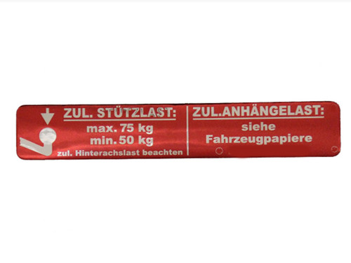 Aufkleber anhängerkupplung - aufkleber,
