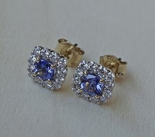 Ohrringe Tansanit Brillanten