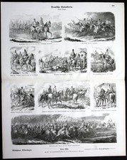1900 Deutsche Kavallerie Militär Soldaten Militaria Münchener Bilderbogen