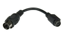 AT Tastatur Adapter Tastaturadapter 5pol DIN-Stecker auf PS/2 Buchse Kupplung