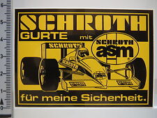 Aufkleber Sticker Schroth ASM - Gurte Motorsport - Formula - Autocollant (2237)