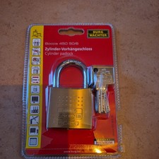 Burg Wächter Zylinder Vorhangschloss Boccia 450 50 6 Messing inkl.  6 Schlüßel