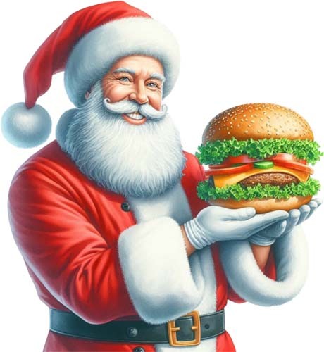 Weihnachten santa hamburger - weihnachten,