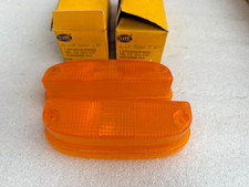 2x Opel Kadett C Manta A Blinker Scheibe Hella Glas Turn Signal (NU374) NEU NOS