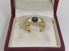 585 Gold Ring 14K Gelbgold 6,1 g Verlobungsring Saphir RG 50 - 16 mm 6706