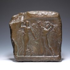Bronze Relief MÄNADE UND