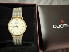 Dugena Festa Luxus Herrenuhr Edelstahl vergoldet , Handaufzug Armbanduhren