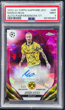 2023-24 TOPPS CHROME SAPPHIRE MARCO REUS AUTO-PADPARADSCHA 1/1 PSA 9