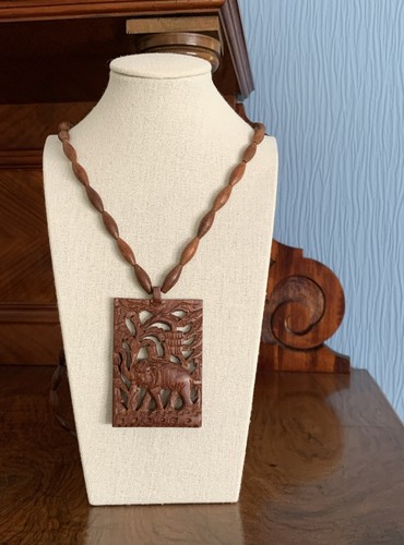 Halsschmuck holzoliven kette - holzoliven,