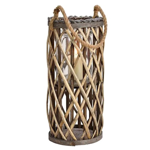 Weidenlaterne windlicht aus - windlicht,