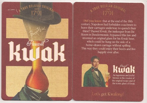 Pauwel kwak bierdeckel a - kwak,