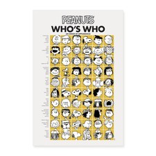 Peanuts Who's Who Übersicht Charaktere Poster 40x60 cm, One size, Weiß