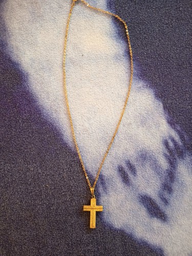 Goldkette mit kreuzanhänger - goldkette,