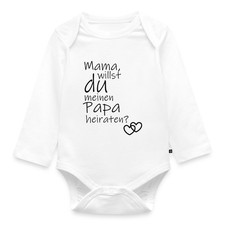 Mama Willst Du Meinen Papa Heiraten Baby Bio-Langarm-Body