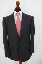 Pal Zileri Sakko Gr.50 Schurwolle Kaschmir Dunkel Anthrazit S150 Tuch Top Zustan