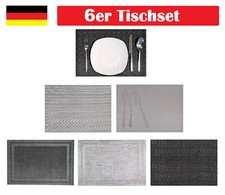 6er Set Tischset 30x45cm PVC