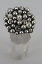 Neugablonz: Damenring mit Kautschuk Swarovski Elements auf Ringkopf (83430)