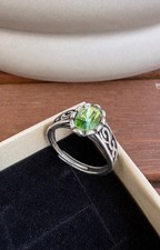 Ritter ring grüner obsidian - grüner,