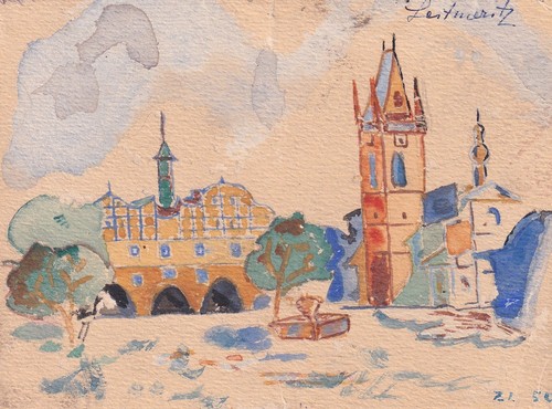 Aquarell leitmeritz d - a.,