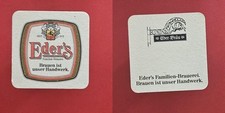 Eder's rote Schrift Brauerei Bierdeckel Bier