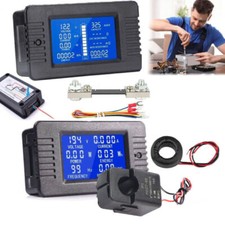 LCD Display AC DC Batterie Monitor Meter 100/200A Volt Amp für Auto Solar Shunt