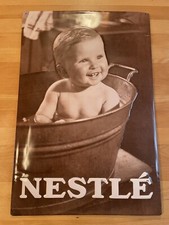 Blechschild *NESTLE Kind in der Badewanne* Nostalgie  40 x 60 cm schöner Zustand