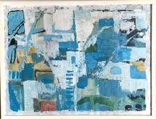 Abstraktes ÖLBILD 1992 signiert 50x38 pastös Impasto-Technik Oil Painting German