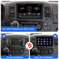 4+64G Android 13 Autoradio Carplay FM BT GPS Navi Für VW T5 Transporter Multivan