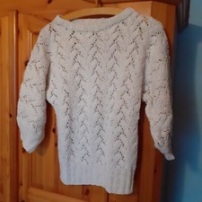 Strick  Pullover  Gr. 38 Weiß
