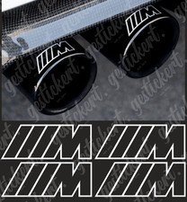 4x Auspuff Aufkleber passend