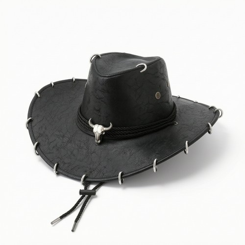 Cowboyhut mit kinnband western - kinnband,