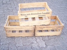 3 STÜCK ALTE HOLZKISTEN - OBSTKISTEN - WEINKISTEN - REGAL - VINTAGE BOX