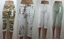 JEWELLY Denim Capri Camoflague