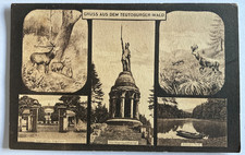 Gruß aus dem Teutoburger Wald Hermannsdenkmal Hirsch Reh , Jagdschloss  Lopshorn