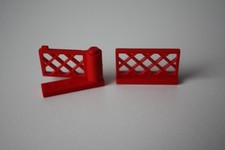 LEGO 1 St. 3187 Zaun Tor + 1 St.  Zaun Gitter Gartenzaun 3185, rot 1x4x2