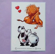 Sticker Vintage 90er Jahre Papier Sticker Herma Tiere für Stickersammlung 