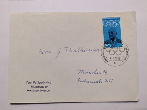 Bund olympia belege lot 1968 - bund,