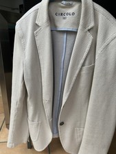Orig. Circolo 1901 Blazer in beige/hellblau, gemustert, Gr. 40, 100 % Baumwolle