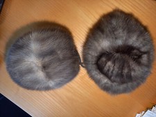 nerz mütze und muff  für damen grau guter zustand