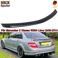 Heckspoiler Spoilerlippe für Mercedes C-Klasse W204 Limo 08-14  Schwarz Glanz