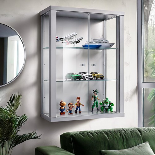 Möbel glasvitrine silber - k-möbel, in