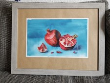 Aquarellmalerei "Granatapfel"