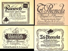 3w50675/ Lot Reklame aus 1925 – Musikinstrumente Ludwig Hupfeld A.G. - Leipzig