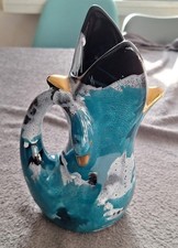 Vase Schwan Porzellan türkis