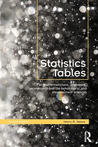 Statistics tables for - statistics, tables:
