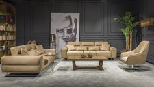 Luxus Sofagarnitur Creme Sofa
